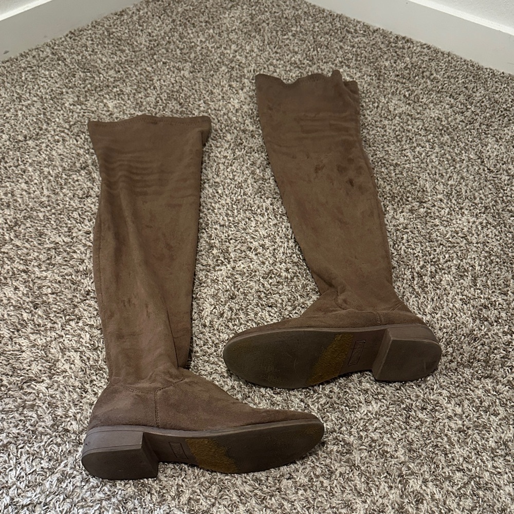 Nature Breeze Brown Over the Knee Boots